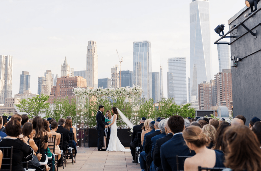 image of wedding ceremony in rooftop