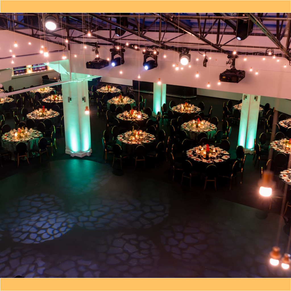aerial view of table arrangement