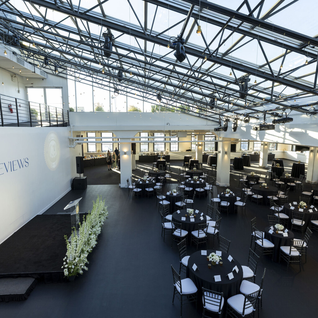 image of table arrangement aerial view